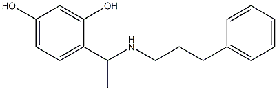 4-{1-[(3-phenylpropyl)amino]ethyl}benzene-1,3-diol 结构式