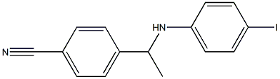 4-{1-[(4-iodophenyl)amino]ethyl}benzonitrile Structure