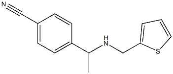 4-{1-[(thiophen-2-ylmethyl)amino]ethyl}benzonitrile,,结构式