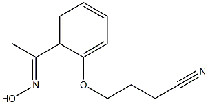 4-{2-[(1E)-N-hydroxyethanimidoyl]phenoxy}butanenitrile,,结构式