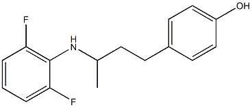4-{3-[(2,6-difluorophenyl)amino]butyl}phenol,,结构式