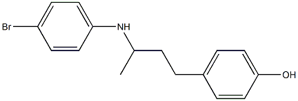 4-{3-[(4-bromophenyl)amino]butyl}phenol,,结构式