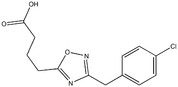 4-{3-[(4-chlorophenyl)methyl]-1,2,4-oxadiazol-5-yl}butanoic acid,,结构式