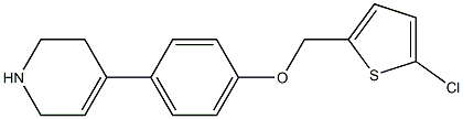 4-{4-[(5-chlorothiophen-2-yl)methoxy]phenyl}-1,2,3,6-tetrahydropyridine Structure