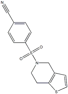 4-{4H,5H,6H,7H-thieno[3,2-c]pyridine-5-sulfonyl}benzonitrile 结构式