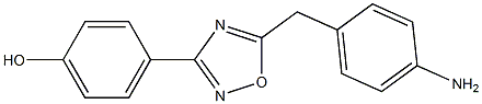 4-{5-[(4-aminophenyl)methyl]-1,2,4-oxadiazol-3-yl}phenol,,结构式