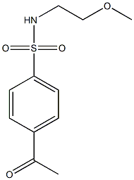 4-acetyl-N-(2-methoxyethyl)benzene-1-sulfonamide Structure