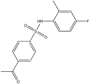  4-acetyl-N-(4-fluoro-2-methylphenyl)benzene-1-sulfonamide