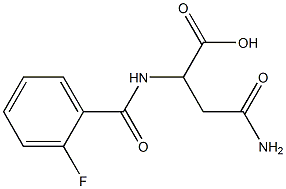 4-amino-2-[(2-fluorobenzoyl)amino]-4-oxobutanoic acid 结构式