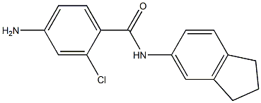 4-amino-2-chloro-N-(2,3-dihydro-1H-inden-5-yl)benzamide,,结构式