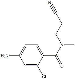 4-amino-2-chloro-N-(2-cyanoethyl)-N-methylbenzamide Structure
