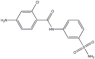 4-amino-2-chloro-N-(3-sulfamoylphenyl)benzamide 结构式