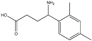 4-amino-4-(2,4-dimethylphenyl)butanoic acid 化学構造式