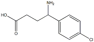 4-amino-4-(4-chlorophenyl)butanoic acid Struktur