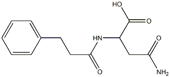 4-amino-4-oxo-2-[(3-phenylpropanoyl)amino]butanoic acid 结构式