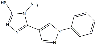 4-amino-5-(1-phenyl-1H-pyrazol-4-yl)-4H-1,2,4-triazole-3-thiol Structure