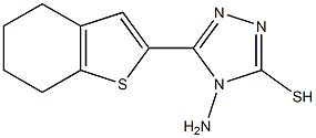 4-amino-5-(4,5,6,7-tetrahydro-1-benzothiophen-2-yl)-4H-1,2,4-triazole-3-thiol 结构式