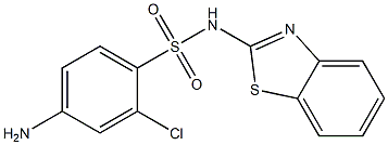 4-amino-N-(1,3-benzothiazol-2-yl)-2-chlorobenzene-1-sulfonamide Struktur