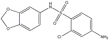 4-amino-N-(2H-1,3-benzodioxol-5-yl)-2-chlorobenzene-1-sulfonamide 化学構造式