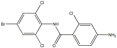 4-amino-N-(4-bromo-2,6-dichlorophenyl)-2-chlorobenzamide,,结构式