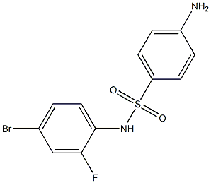 4-amino-N-(4-bromo-2-fluorophenyl)benzene-1-sulfonamide 结构式