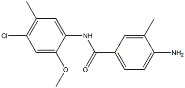 4-amino-N-(4-chloro-2-methoxy-5-methylphenyl)-3-methylbenzamide Struktur