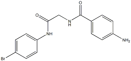 4-amino-N-{2-[(4-bromophenyl)amino]-2-oxoethyl}benzamide,,结构式