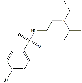 4-amino-N-{2-[bis(propan-2-yl)amino]ethyl}benzene-1-sulfonamide,,结构式
