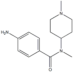 4-amino-N-methyl-N-(1-methylpiperidin-4-yl)benzamide 结构式