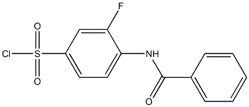 4-benzamido-3-fluorobenzene-1-sulfonyl chloride,,结构式