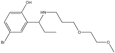 4-bromo-2-(1-{[3-(2-methoxyethoxy)propyl]amino}propyl)phenol 化学構造式