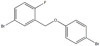 4-bromo-2-(4-bromophenoxymethyl)-1-fluorobenzene,,结构式
