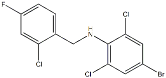 4-bromo-2,6-dichloro-N-[(2-chloro-4-fluorophenyl)methyl]aniline Structure