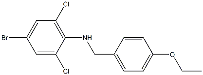 4-bromo-2,6-dichloro-N-[(4-ethoxyphenyl)methyl]aniline