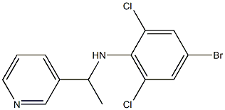 4-bromo-2,6-dichloro-N-[1-(pyridin-3-yl)ethyl]aniline Structure