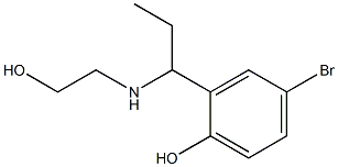 4-bromo-2-{1-[(2-hydroxyethyl)amino]propyl}phenol Structure