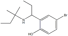 4-bromo-2-{1-[(2-methylbutan-2-yl)amino]propyl}phenol,,结构式