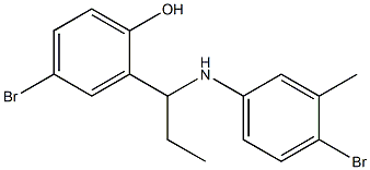  4-bromo-2-{1-[(4-bromo-3-methylphenyl)amino]propyl}phenol