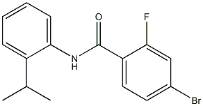 4-bromo-2-fluoro-N-(2-isopropylphenyl)benzamide Structure