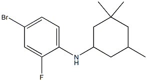 4-bromo-2-fluoro-N-(3,3,5-trimethylcyclohexyl)aniline,,结构式