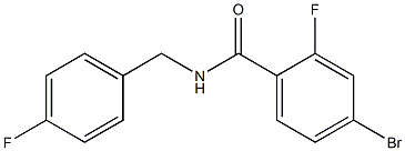 4-bromo-2-fluoro-N-(4-fluorobenzyl)benzamide Structure