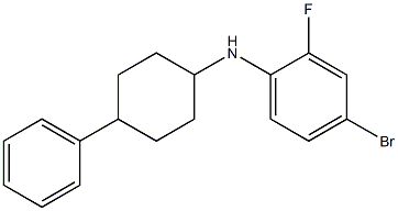 4-bromo-2-fluoro-N-(4-phenylcyclohexyl)aniline,,结构式