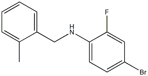 4-bromo-2-fluoro-N-[(2-methylphenyl)methyl]aniline Structure