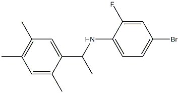 4-bromo-2-fluoro-N-[1-(2,4,5-trimethylphenyl)ethyl]aniline Structure