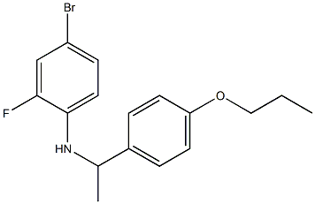 4-bromo-2-fluoro-N-[1-(4-propoxyphenyl)ethyl]aniline Structure