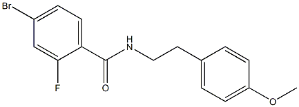 4-bromo-2-fluoro-N-[2-(4-methoxyphenyl)ethyl]benzamide,,结构式
