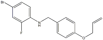 4-bromo-2-fluoro-N-{[4-(prop-2-en-1-yloxy)phenyl]methyl}aniline 化学構造式