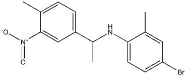 4-bromo-2-methyl-N-[1-(4-methyl-3-nitrophenyl)ethyl]aniline,,结构式
