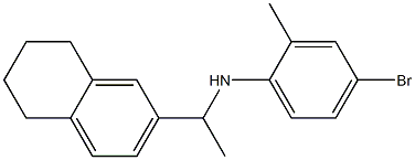 4-bromo-2-methyl-N-[1-(5,6,7,8-tetrahydronaphthalen-2-yl)ethyl]aniline Struktur