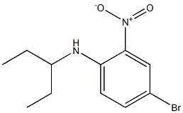 4-bromo-2-nitro-N-(pentan-3-yl)aniline,,结构式